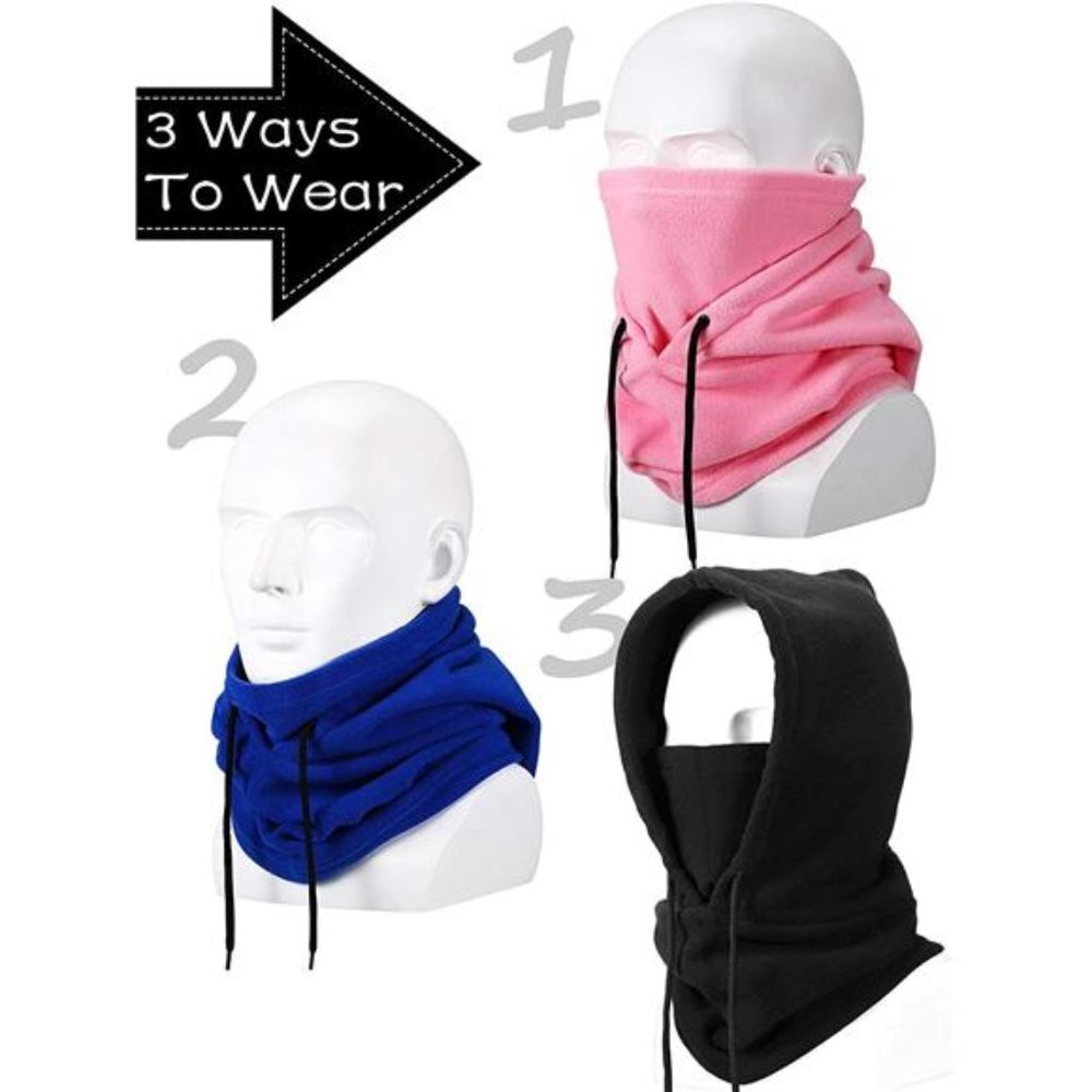 3Pcs Women's Winter Fleece Balaclava Ski Tactical Heavyweight - Picture 4 of 6